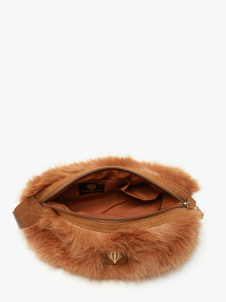 Shoulder Bag Doudou Fur Le voyage en panier Brown doudou AHP261 other view 4