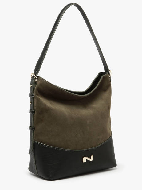 Sac Porté épaule Serena Cuir Daim Nathan baume Vert vogue 6 vue secondaire 2