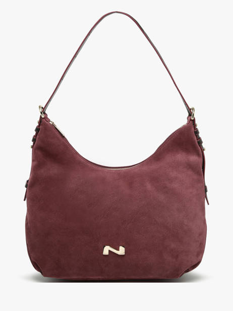 Suede Leather Carrie Shoulder Bag Nathan baume Violet vogue 1