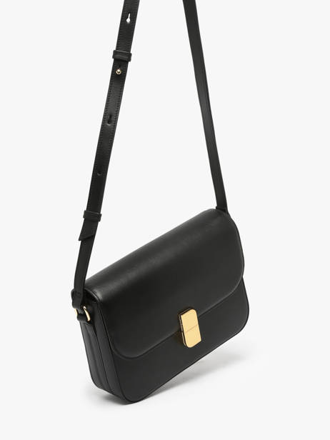 Sac Bandoulière M Alice Cuir Nat et nin Noir vintage M vue secondaire 2