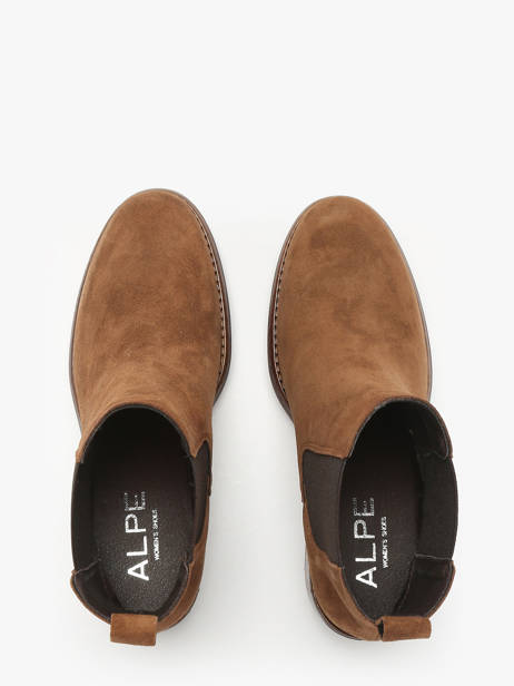 Heeled Boots In Leather Alpe Brown women 55311103 other view 3