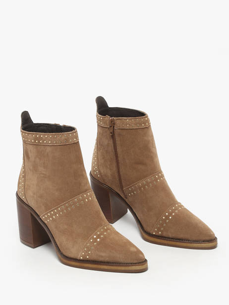 Heeled Boots In Leather Alpe Brown women 54491109 other view 1