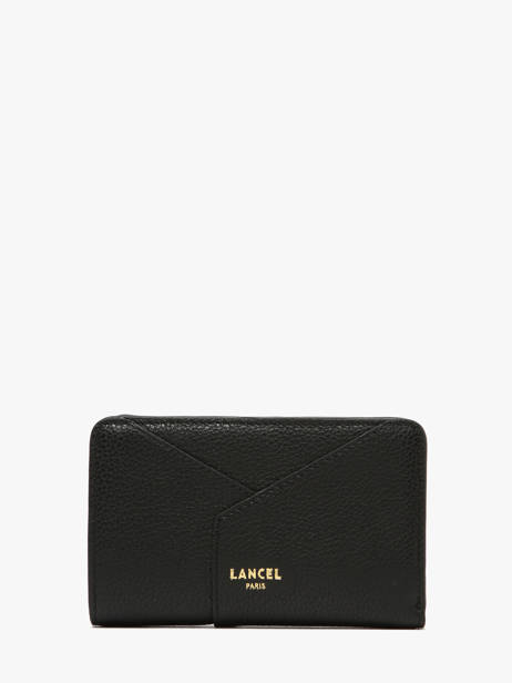 Wallet Leather Lancel Black enveloppe A13710