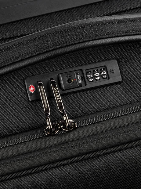 Expandable Cabin Luggage Delsey Black montmartre 3.0 803 other view 1