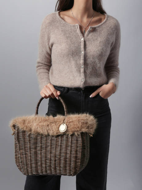 Shopping Bag Doudou Le voyage en panier Brown doudou M other view 1