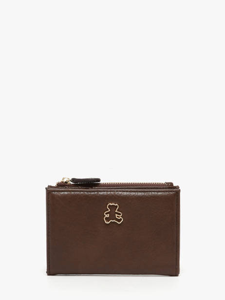 Wallet Lulu castagnette Brown zip CAPOR036