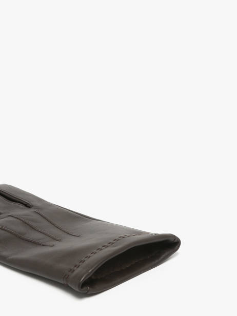 Gloves Isotoner Brown men gloves 69077 other view 1