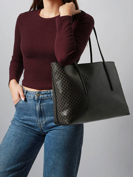 Sac Porté épaule Coated Emblem Polyester Recyclé Calvin klein jeans Noir coated emblem 4F3266G vue secondaire 1