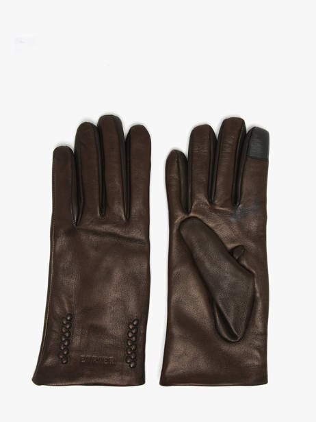 Women's Leather Gloves Etrier Black accessoires EGLO412G