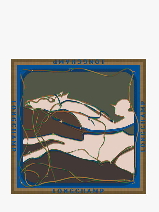 Longchamp Soie gots Etole Vert