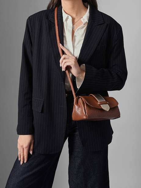 Sac Bandoulière S Agnes Cuir Etrier Marron agnes EAGC205S vue secondaire 2