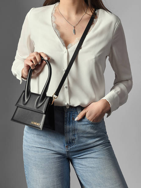 Sac Bandoulière D'occasion Chiquito Moyen Cuir Jacquemus Noir second life 1566432 vue secondaire 1