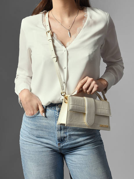 Sac Bandoulière D'occasion Grand Bambino Cuir Jacquemus Blanc second life 1567341 vue secondaire 1