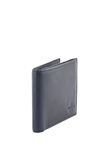 Wallet Leather Yves renard Blue foulonne 2307 other view 1