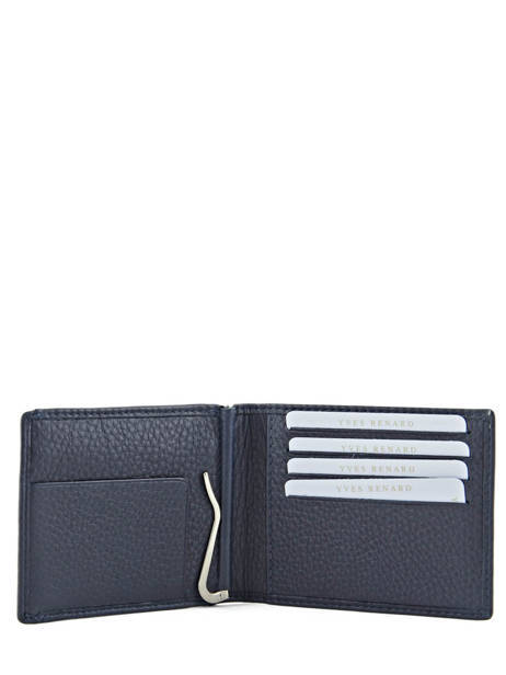 Wallet Leather Yves renard Blue foulonne 23014 other view 3