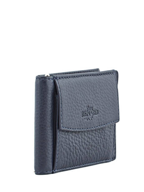 Wallet Leather Yves renard Blue foulonne 23014 other view 1