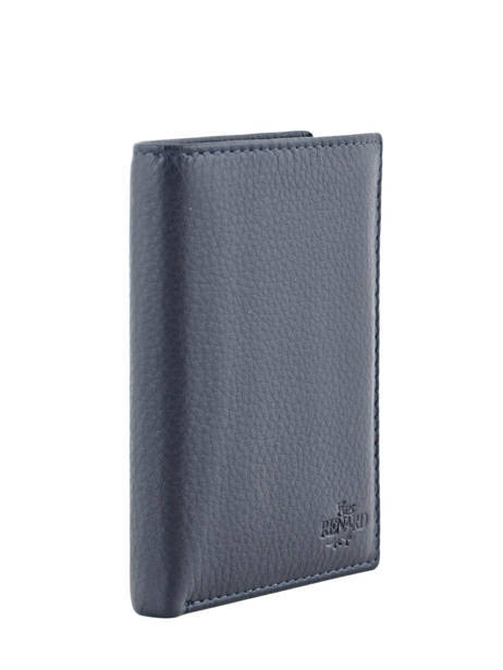 Wallet Leather Yves renard Blue foulonne 23426 other view 1