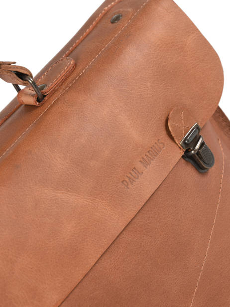 Briefcase Paul marius Brown vintage LUNDI other view 1