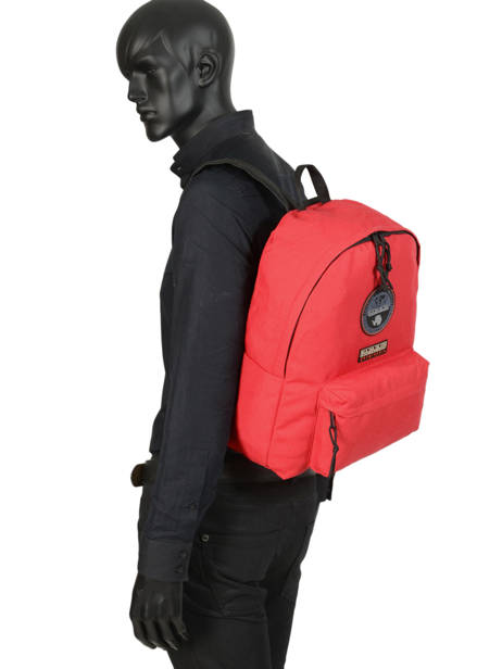 Backpack 1 Compartment Napapijri Red geographic NOYGOS other view 2