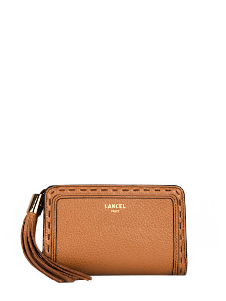 Portefeuille Compact Premier Flirt Cuir Lancel Marron premier flirt A11136