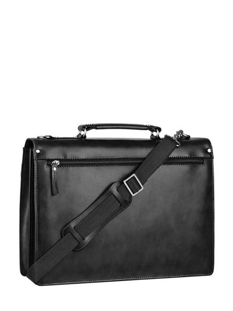 Leather Crosta Briefcase 2 Compartments Etrier Black crosta ECRO8012 other view 4