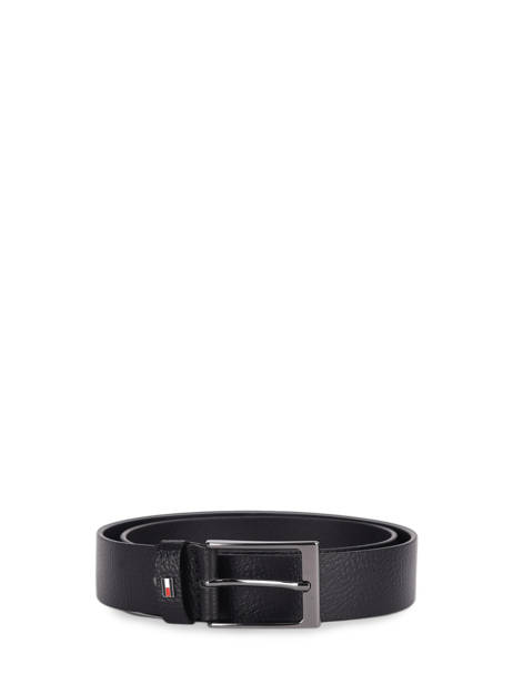 Leather Men's Belt Tommy hilfiger Black belt AM0847Z