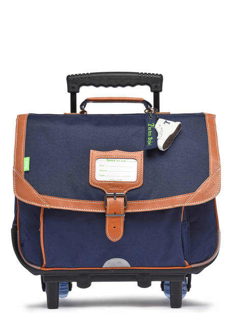 2-compartment Wheeled Satchel Tann's Blue les fantaisies g - 22-42111