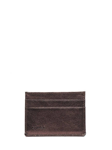 Card Holder Leather Etincelle Irisée Etrier Brown etincelle irisee EETI011