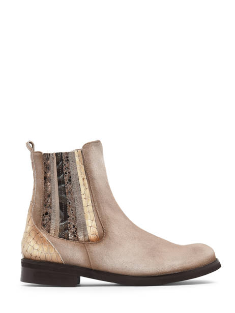 Boots In Leather Folie's Beige women 5501