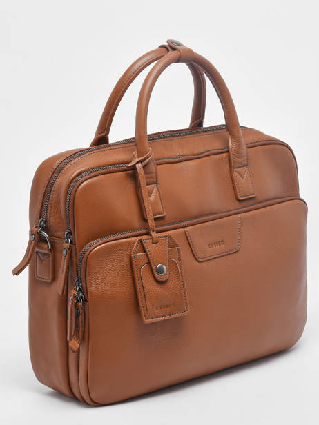 2-compartment Business Bag Foulonné Leather Etrier Brown foulonne EFOU8152 other view 2