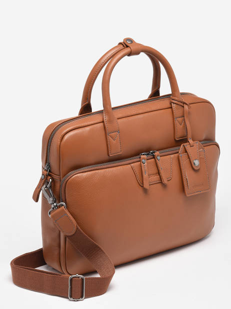 Business Bag Foulonné Leather Etrier Brown foulonne EFOU8151 other view 1