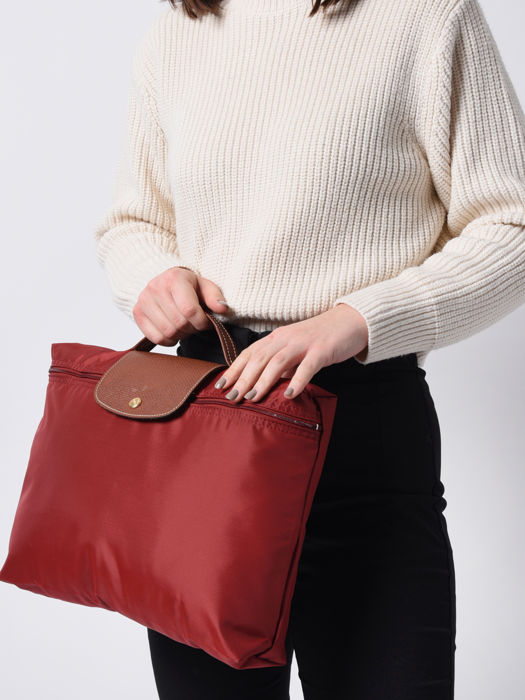 Longchamp Le pliage original Briefcase Red