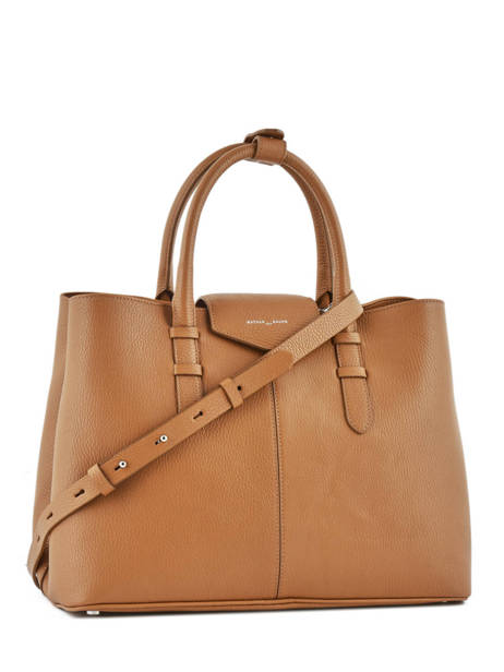 Shopping Bag Les Marquises Leather Nathan baume Brown les marquises N1720104 other view 4