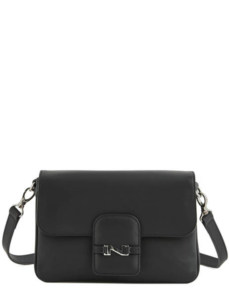 Leather Crossbody Bag Sagan Nathan baume Black ines 2