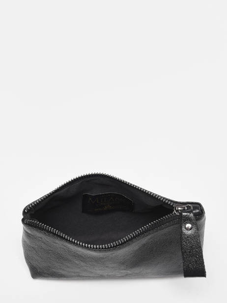 Zipped Leather Nine Pouch Milano Black nine NI22114N other view 1