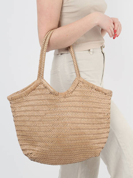 Sac Porté épaule Goa Cuir Basilic pepper Beige goa BGOA01 vue secondaire 1