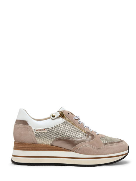 Sneakers Olimpia In Leather Mephisto Beige women P5139142